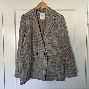 Madewell Brown and Black Plaid Blazer